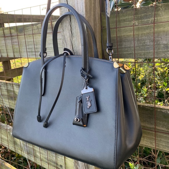 Coach 1942 Cooper Satchel Glovetan Suede Rogue Bag - Picture 6 of 6